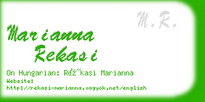 marianna rekasi business card